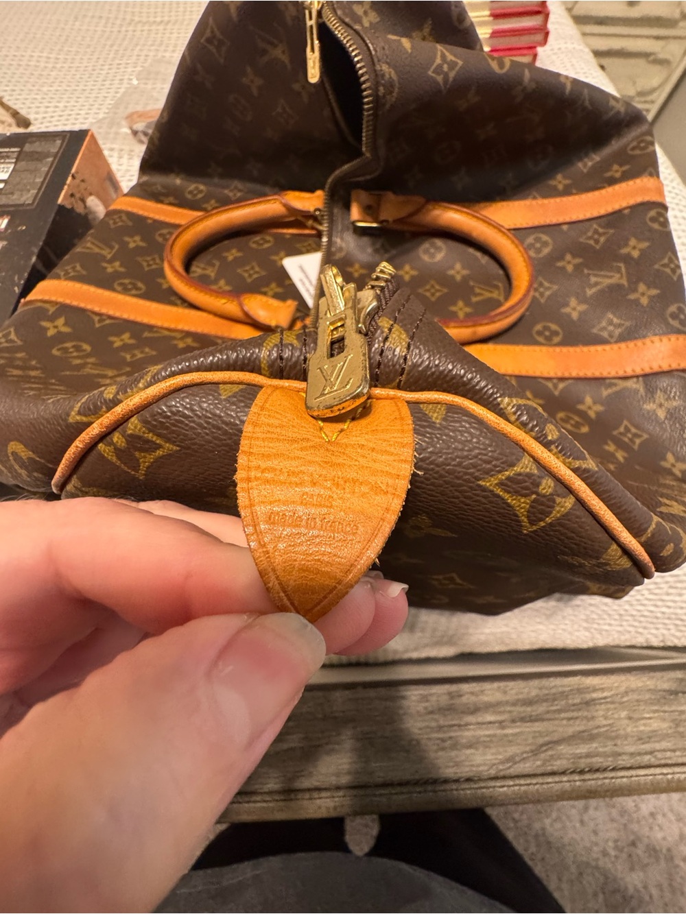 Louis Vuitton Brown Monogram Canvas Keepall with Certificate of Authenticity - Picture 2 of 13